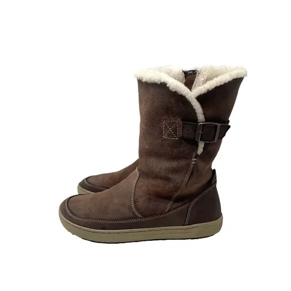 Birkenstock Woodbury Suede Leather Boots - Shearling - Dark Brown - Size 38 - Picture 2 of 9